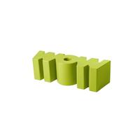 SLIDE Panchina seduta di Design Moderno WOW - Seduta Interno Esterno in Polietilene Resistente UV - Colore Verde LIME per Giardino Terrazzo Living Made in Italy