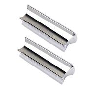 Slide per Chitarra in Acciaio Inox Cromato Duro 2 Pezzi | Finitura Argento, Set R55, Forma Professionale, per Esecuzione Precisa e Uso su Strumenti a Corde