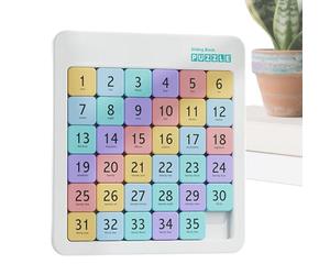 Slide Puzzle - Gioco Cerebrale Magnetico Scorrevole 6x6 | Gioco Puzzle Con Diapositive Di Numeri Da 8,86x8,07x0,43 Pollici - Per Viaggi In Famiglia, Viaggi Su Strada, Compleanni, Aule, Bam