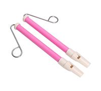 Slide Whistle for Young Ones 2 Pack | ABS & Metal Secure Musical Instrument | Train Mouth Muscles & Music Sense | Easy Play Toy for Youngsters/Early Education/Presents (Rosa)