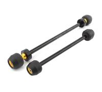 Slider Asse Forcella Ruota Compatibile Con Ducati Per Scrambler Sixty2 2016-2019 Per Urban Per Enduro 2015-2016 Flat Track Pro 2016 Slider Protezione Ruota Anteriore Posteriore Moto(Gold)