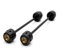 Slider asse ruota Compatibile Con Aprilia Per RS 660 Per Tuono 660 2021 2022 2023 Assale Anteriore Posteriore Forcella Crash Sliders Protezione Moto Blocco Di Protezione Mozzo Ruota(Yellow)