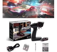 Slidey Boys - Auto Rc Drift da Tavolo, Turbo da Brivido, Drifty Boyz Rc Car Mini, Mini Auto Rc con Underglow, 1:76 Drifty Boyz Rc Car, L'Ultima Esperienza di Drift, C74 Black
