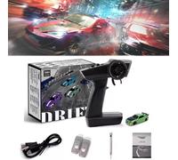 Slidey Boys - Auto Rc Drift da Tavolo, Turbo da Brivido, Drifty Boyz Rc Car Mini, Mini Auto Rc con Underglow, 1:76 Drifty Boyz Rc Car, L'Ultima Esperienza di Drift, C64 Green