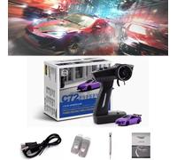 Slidey Boys - Auto Rc Drift da Tavolo, Turbo da Brivido, Drifty Boyz Rc Car Mini, Mini Auto Rc con Underglow, 1:76 Drifty Boyz Rc Car, L'Ultima Esperienza di Drift, C72 Purple