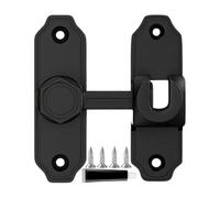 Sliding Door Bolt, Barn Gate Hardware Latch, Safety Lock with Thick Plate, Durable Iron Slide Lock, Farmhouse Design Style, Screen Door Shed Home Dorm Office Apartment Indoor Outdoor Use