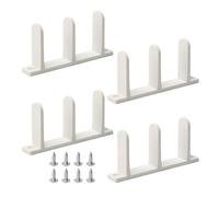 Sliding Door Guide, Closet Door Alignment Kit, 4 Pieces Stable Rails Replacement with Screws for Kitchen, Cabinet, Wardrobe, Bathroom, Bedroom Use, 3.27x0.75x1.77 Inches, 90g