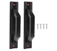 Sliding Door Handle | Punchless Installation for Glass/Cabinet/Barn Doors | Aluminum Alloy Modern Pull Handle 200x40x48mm (Black)