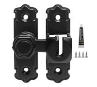 Sliding Door Latch, No-Punching Privacy Protection Lock, Metal Safety Inside Locking Hardware, Security Latch for Bedroom Balcony Kitchen Barn Apartment Dorm, 7,5 x 2,3 x 0,4 cm