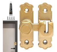 Sliding Door Latch, Privacy Protection Lock, 2,96 x 0,91 in Metal Safety Hardware, No-Punching Installation, Secure Inside Locking for Bedroom, Balcony, Kitchen, Barn, Dorm