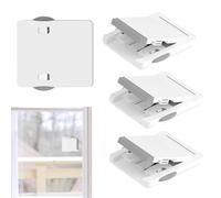 Sliding Door Lock, Child Proof Window Stopper, 4 pezzi Strong Adhesive Locking Set, Easy Installation Security Solution for Home Apartment Hotel Pets Kids Safety Use