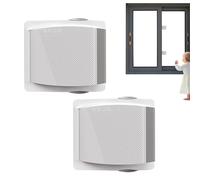 Sliding Door Locks, Child Safety Latch, 3.15x3.3in Compact Lock Stopper, Authentic Metal Construction, Childproof Window Lock for Bathroom, Bedroom, Patio, Travel, Home Use