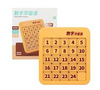 Sliding Number Puzzle - 19 cm Magnetic Brain Teaser Toy, 5 x 5 Grid Logic Game for Adults Kids, Portable Educational Travel Puzzle | Cognitive Development Gift for Birthday Camping Schoo