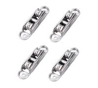 Sliding Roller - Zinc Alloy Pulleys, Double Wheel Hardware, Angle Adjustable Parts, Window Track Components, Home Repair Supplies, Four Piece Silver Set For Bedroom Balcony Living Room