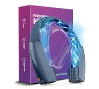 AI Ventilatore da collo portatile con 6 potenti velocità, 8000 mAh, a batteria, ricaricabile USB-C, ventilatore da collo a 360°, a mani libere, girevole, ultra silenzioso, per donne, uomini, ufficio