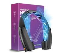 Slientspin Ventilatore Ricaricabile Senza Lama, Condizionatore Portatile 360° Presa d'aria Fredda Posteriore (Black-a)