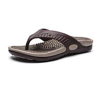 Slifori Maschili Massaggio Flip Flops Uomini Summer Slifors Sandali da Spiaggia Comotte Uomini Scarpe da Uomo Flip Flip Vendi calzaturekhaki, 9,5