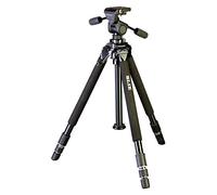 SLIK professionale II-LE treppiede in alluminio con testa a 3 vie, per mirrorless/DSLR Sony Nikon Canon Fuji fotocamere e altro ancora - nero (616-816)