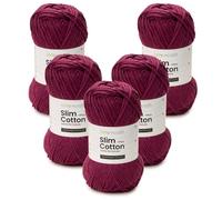Slim Cotton Plus - Set di 5 gomitoli di cotone Amigurumi 5 x 100 g, filato riciclato