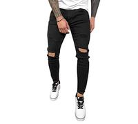 Slim Fit Jeans, Jeans Elasticizzati Uomo Cargo in Tessuto Standard Sportivo Multitasca per La Bocca del Piede Corda in Vita Patchwork Nastro Pantaloni Jeans Uomo per Il Tempo Libero
