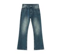 Slim Fit Jeans, Jeans Elasticizzati Uomo Strappati Ricamo Pentagramma Stretch Pantaloni Gamba Slim Versatili Casual Hip-Hop Jeans Neri Uomo per La Vita Quotidiana E Lo Sport