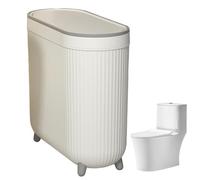 Slim Garbage Can - Cestino Per Rifiuti Da Bagno Con Coperchio, Supporto Di Carta Compatto | Cesto Domestico Design Per Soggiorno, Stretto Spazio Per Lo Spazio Contenitore Moderno, Facile