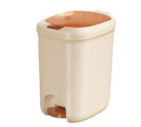 Slim Kitchen Step Trash Can With Lid Soft Close Plastic Waste Container with Pop-Up Lid for Bedroom, Office, Living Room Bathroom(arancia,8L)