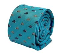 Slim Luce Blu Cravatta da Uomo Classico VW Beetle Stile Auto Progettazione Da