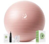 Slim Panda Palla Pilates, 55-85cm Anti Scoppio Antiscivolo Palla Ginnastica con Cannuccia Gonfiabile, Soft PVC Palla da Yoga per la Terapia Degli Anziani, Casa, Fitness, Allenamento Equilibrio