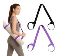 Slim Panda, tracolla regolabile in cotone per tappetini da yoga, per tutte le dimensioni di tappetini da yoga, cinturino elastico per yoga per pilates, stretching e fitness (tappetino yoga non incluso