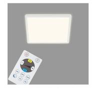 BRILONER Leuchten - Pannello LED, plafoniera dimmerabile, con retroilluminazione, telecomando, 18 watt, 2400 lumen, 293 x 293 x 28 mm, colore: bianco