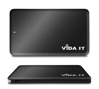 Slim Power Bank Carica Batterie Portatile Esterno + 2 adattatori Per Cellulare