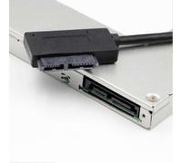 Slim SATA to USB 2.0 Adapter Cable for CD/DVD Drives, Compatible with UK PCs and Laptops