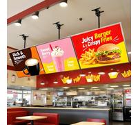 Slim Snap Frame LED Light Box, Scatola Luminosa a LED Ultrasottile con Cornice & Menù retroilluminato a LED - Montaggio A Parete, per ristoranti e Bar VerticalFixedboom-50 * 70