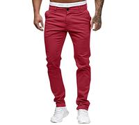 Slim Vita Pantaloni Pieni Uomo Casual Solido Mid Pocket Lunghezza Pantaloni Moda Pantaloni Uomo Corpo Centrale Pantaloni, rosa, L