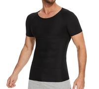 SLIMBELLE Body Shaper Elastico Shapewear Dimagrante Camicia Vita Trainer Compressione Top, Nero , XL