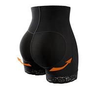 Slimbelle Mutanda pantaloncino da donna effetto push-up, enfatizza le forme e solleva i glutei, con 4 imbottiture rimovibili sui fianchi, L