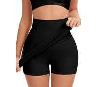 SLIMBELLE Sottogonna da Donna con Pantaloni integrati Snellente Senza Cuciture a Vita Alta 2 in 1 Gonna e Pantaloncini Nero M