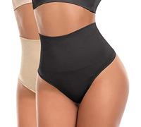 SLIMBELLE Tanga Guaina Mutande Contenitive Perizomi Donna Vita Media String Intimo Modellante Slip Shapewear Thong Dimagrante Pancera Pancia Piatta Elastico M