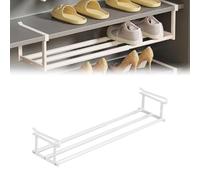 Slimdescent Cabinet Telescopic Shelf, Adjustable Shoe Rack & Under Cabinet Shelf, Slimdescent Shoe Rack, for Shoes or Clothing Storage and Organization (White * 1Pcs)