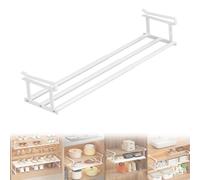 Slimdescent Cabinet Telescopic Shelf, Expandable Adjustable Shoe Rack & Under Cabinet Shelf with Durable Carbon Steel for Kitchen, Closet, Bathroom (white,19.9-35.8in)