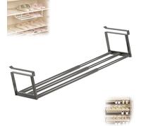 Slimdescent Cabinet Telescopic Shelf Shoes, Expandable Shoe Rack Organizer, Multifunctional Hanging Retractable, Adjustable Shoe Rack & Under Cabinet Shelf for Shoes or Clothing Storage (Black)