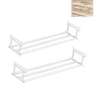 Slimdescent Cabinet Telescopic Shelf Shoes, Slimdescent Expandable Shoe Rack - Adjustable Shoe Rack & Under Cabinet Shelf, Expandable Shoes Cabinets Non-Slip, No Punch (White,2Pcs)