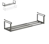 Slimdescent Cabinet Telescopic Shelf Shoes, Slimdescent Expandable Shoe Rack - Multifunctional Adjustable Shoe Rack & Under Cabinet Shelf, for Shoes Clothing Storage (Black,1PCS)