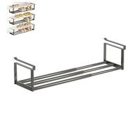 Slimdescent Cabinet Telescopic Shelf, Slimdescent Expandable Shoe Rack Organizer, No Punch, Multifunctional Telescopic Shelfs Cabinets for Storing Shoes (Black,1pcs)