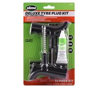 Slime 2040-5 Kit di riparazione pneumatici con tappi, Deluxe, contiene cordini, attrezzi e colla, 11 pezzi