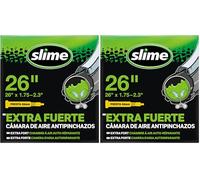 Slime 30060 Camera d'Aria per Biciclette con Gel Antiforatura Slime, Autoriparante, Prevenzione e Riparazione, Valvola Presta, 26" x 1.75-2.3"