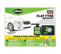 Slime 50138-51 Pneumatico Antiforatura, Smart Repair Plus, Kit di Emergenza per Pneumatici Auto, Contiene Sigillante e Compressore Pneumatici, per Auto e Altri Veicoli Stradali, Riparazione in 12 min