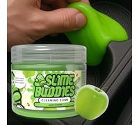 Slime Buddies Gel detergente per auto, per prese d'aria e interni, computer, MacBook e tastiera, pulisce spazi difficili da raggiungere, detergente per la polvere delle superfici, profumo di mela, 160