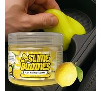 Slime Buddies Stucco in Gel per la Pulizia dell'Auto, Profumato al Limone, per Portabicchieri, Prese d'Aria e Tastiera, Accessorio Riutilizzabile per la Rimozione della Polvere